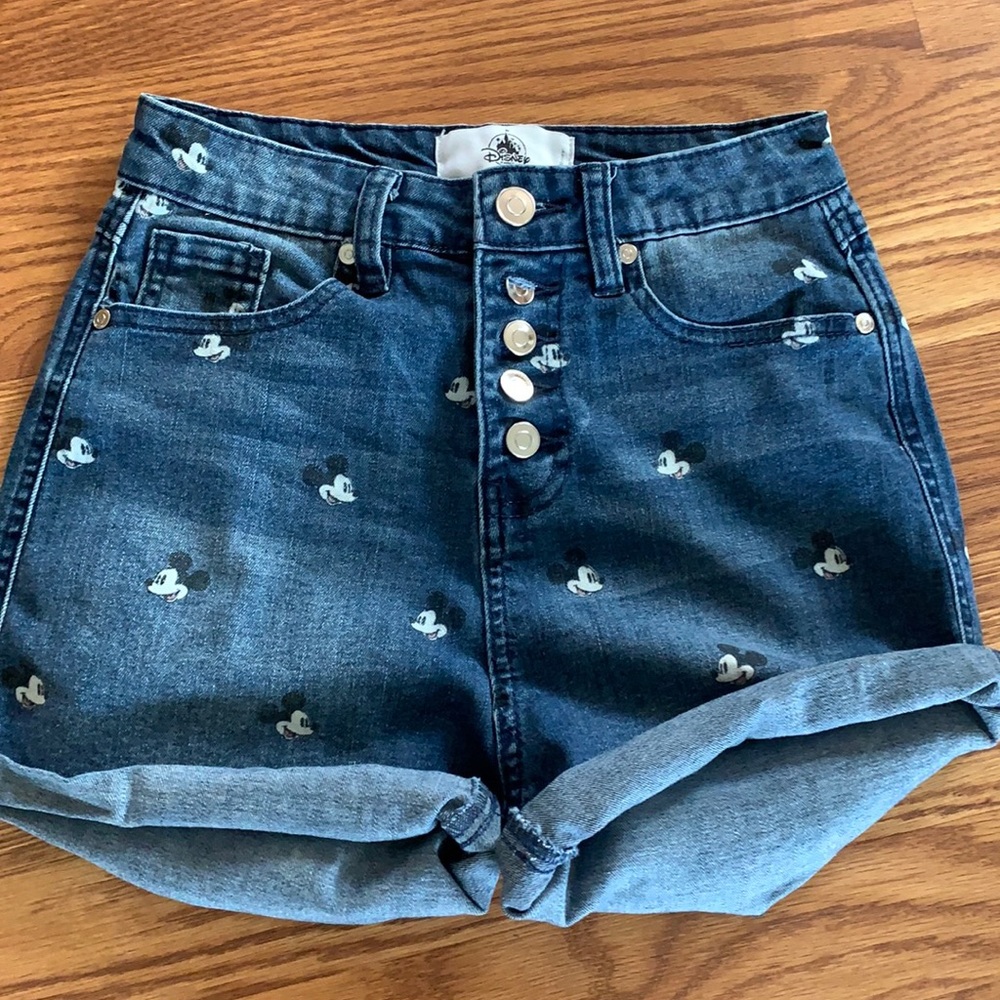 Disney blue jean shorts size 1 Mikey mouses